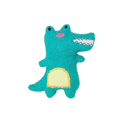 XJPXFQ Katzenspielzeug mit Katzenminze, Plüsch-Katzenspielzeug for Kätzchen, Zähneknirschen, Daumenkissen, Kauspielzeug, Krallen, Daumenbeißer, Haustierzubehör(Green Crocodile) von XJPXFQ