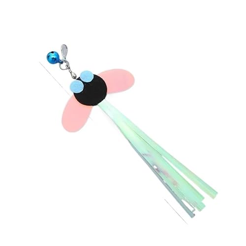 XJPXFQ Lustiger, langlebiger Katzen-Teaser-Stick, interaktives Spielzeug for Katzen und Kätzchen, Verstellbarer Katzen-Teaser mit Insektenköder, Haustierbedarf(7) von XJPXFQ