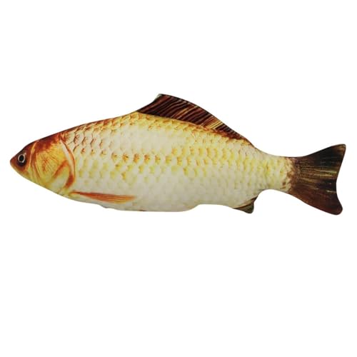 XJPXFQ Plüsch-Katzenspielzeug, 20 cm, Simulation Fisch, Katzenkratzbaum, Katzenminze, Spielzeug, interaktives Kauspielzeug for Haustiere, Katzenminze, gefülltes Heimtierzubehör(Crucian Carp) von XJPXFQ