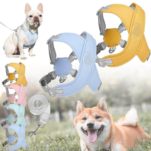 Kein Zug-Hundegeschirr für Haustiere, Adjustable Chewie Cozy Dog Harness, Breathable Escape Proof Dog Vest for Small Medium Large Dogs (2pcs-c) von XJQ