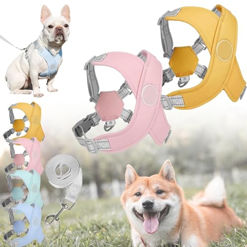 Kein Zug-Hundegeschirr für Haustiere, Adjustable Chewie Cozy Dog Harness, Breathable Escape Proof Dog Vest for Small Medium Large Dogs (2pcs-f) von XJQ
