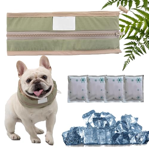 Petzymart Cool Loop, Petzymart Coolloop for Dogs, Refreshing Cooling Collar for Dogs, Essentials for Dogs to Go Out in Summer (Green,L) von XJQ
