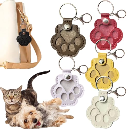 SchlüSselanhäNger Aus Leder Zur Erinnerung An Ihr Haustier, SchlüSselanhäNger füR Tierhaare, Pfotenform Hunde Katze Hair Memorial Aufbewahrungsbox, füR Handytasche, Damen, MäDchen, Herren (5pcs-b) SchlüSselanhäNger Aus Leder Zur Erinnerung An Ihr Haustier, SchlüSselanhäNger füR Tierhaare, Pfotenform Hunde Katze Hair Memorial Aufbewahrungsbox, füR Handytasche, Damen, MäDchen, Herren (5pcs-b) von XJQ