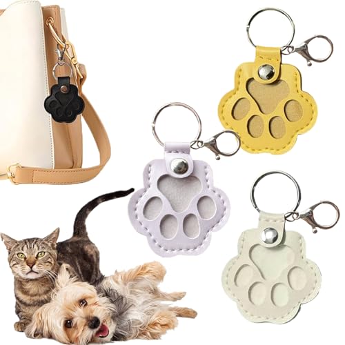SchlüSselanhäNger Aus Leder Zur Erinnerung An Ihr Haustier, SchlüSselanhäNger füR Tierhaare, Pfotenform Hunde Katze Hair Memorial Aufbewahrungsbox, füR Handytasche, Damen, MäDchen, Herren (3pcs-c) SchlüSselanhäNger Aus Leder Zur Erinnerung An Ihr Haustier, SchlüSselanhäNger füR Tierhaare, Pfotenform Hunde Katze Hair Memorial Aufbewahrungsbox, füR Handytasche, Damen, MäDchen, Herren (3pcs-c) von XJQ