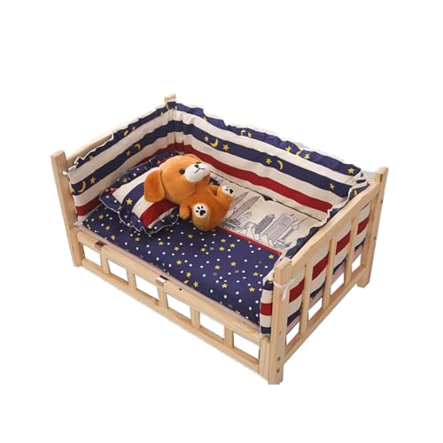 XLJLKJDS Hundebett Etagenbett für Haustiere aus massivem Holz, abnehmbar und waschbar, geeignet für kleine Hunde und Katzen, ganzjährig einsetzbar Hundehütte XLJLKJDS Hundebett Etagenbett für Haustiere aus massivem Holz, abnehmbar und waschbar, geeignet für kleine Hunde und Katzen, ganzjährig einsetzbar Hundehütte von XLJLKJDS
