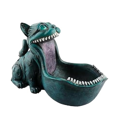 XLWLLNJ Katzen-Schlüsselschale, Bonbonschale, dekorative Schale, Katzenstatue, für Schlafzimmer, Eingangsbereich, Bürotisch, Blaue Katze XLWLLNJ Katzen-Schlüsselschale, Bonbonschale, dekorative Schale, Katzenstatue, für Schlafzimmer, Eingangsbereich, Bürotisch, Blaue Katze von XLWLLNJ