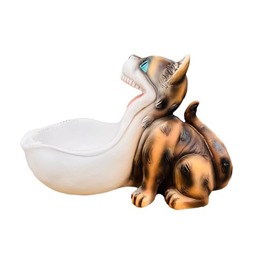 XLWLLNJ Katzen-Schlüsselschale, Bonbonschale, dekorative Schale, Katzenstatue, für Schlafzimmer, Eingangsbereich, Bürotisch, Braune Katze XLWLLNJ Katzen-Schlüsselschale, Bonbonschale, dekorative Schale, Katzenstatue, für Schlafzimmer, Eingangsbereich, Bürotisch, Braune Katze von XLWLLNJ