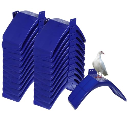 XLYBSST Taubenablage, leichte Kunststoff-Taubenstangen und Vogelhalterungen für Tauben, Papageien und kleine Vögel, Käfigzubehör, einfach zu installieren und zu reinigen, 22 Stück von XLYBSST