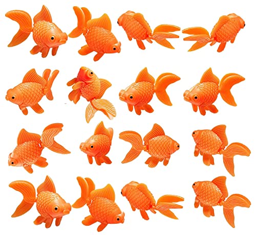 XMHF 20 Stück künstliche Goldfische in Orange, schwimmende Fische, Dekoration für Aquarien von XMHF