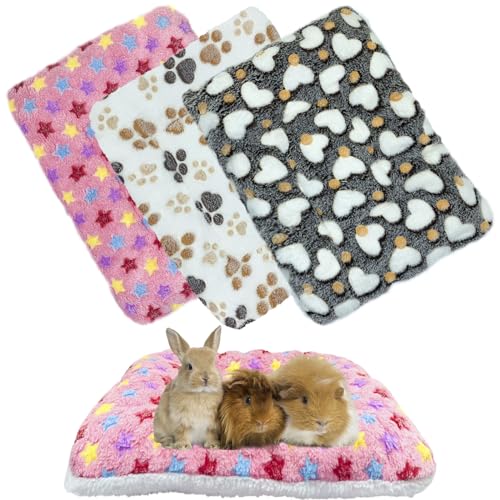 XMPEKO Plüschbett für Kleintiere, 40x30x3 cm, flauschig, weich, warm, Fleece, Meerschweinchen, Bettdecke, Decke für Käfig, Zubehör für Kaninchen, Hasen, Chinchilla, Eichhörnchen, Hamster, 3 Stück XMPEKO Plüschbett für Kleintiere, 40x30x3 cm, flauschig, weich, warm, Fleece, Meerschweinchen, Bettdecke, Decke für Käfig, Zubehör für Kaninchen, Hasen, Chinchilla, Eichhörnchen, Hamster, 3 Stück von XMPEKO