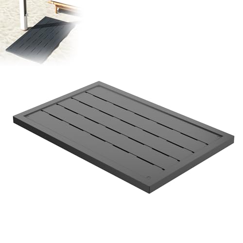 XMTECH Bodenelement, 100 x 65 cm Duschplattform, Bodenplatte rutschfest Kunststoff, Duschmatte Indoor & Outdoor für Außendusche Gartendusche, Dusch- und Saunarost, Anthrazit von XMTECH