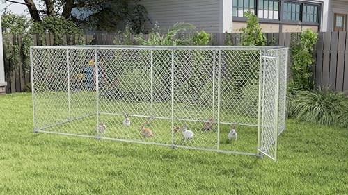 XMTECH Freilaufgehege für Kleintiere, Kaninchen & Hühner – Robuster Metall-Kleintierkäfig mit verzinktem Stahlrahmen, Raubtiersicher, Ideal für Garten & Hof, 400 x 200 x 150 cm XMTECH Freilaufgehege für Kleintiere, Kaninchen & Hühner – Robuster Metall-Kleintierkäfig mit verzinktem Stahlrahmen, Raubtiersicher, Ideal für Garten & Hof, 400 x 200 x 150 cm von XMTECH