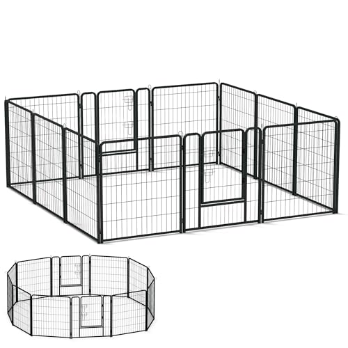 XMTECH Welpenlaufstall 12 Gitter je 80 x 80 cm Freilaufgehege Hundelaufstall, Welpenauslauf mit Türen, flexibel und faltbar, Welpengitter für Wohnung & Garten XMTECH Welpenlaufstall 12 Gitter je 80 x 80 cm Freilaufgehege Hundelaufstall, Welpenauslauf mit Türen, flexibel und faltbar, Welpengitter für Wohnung & Garten von XMTECH