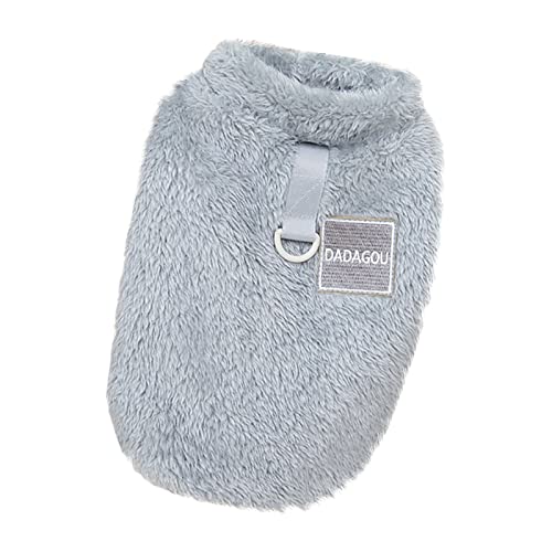 Haustier Hund Kleidung Strickwaren Hundepullover Weiche Verdickung Warm Welpe Hunde Shirt Mit Einer Seilschnalle Für Hund Haustier Kleidung (Grau, L) von XNBZW