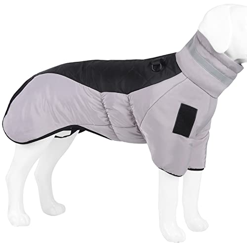 Stilvolle Hunde-Daunenjacke, weich, dick, leicht, Wintermantel für Geburtstagsparty, Haustier-Kleiderbügel, Metall (schwarz, XXXXL) von XNBZW