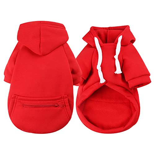 XNBZW Weiwang Reißverschlusstasche für Hundekleidung, Katzen, Haustierkleidung, Herbst und Winter, Brustgurt, Haustier-Kleiderbügel und Regal (rot, 3XL) von XNBZW