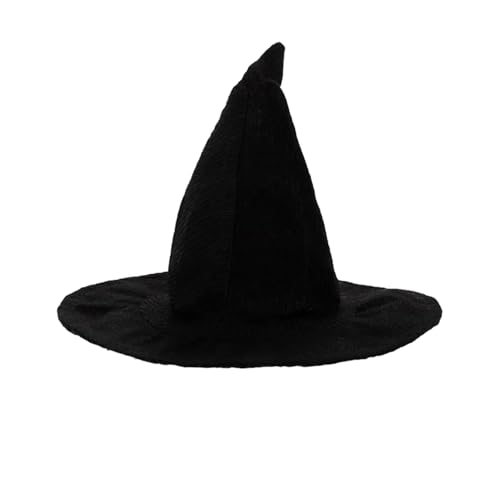 XNHIU Hexenhut, verstellbar, niedlicher Hexenhut, Halloween-Kostüm, Hüte, schwarze Haustierhüte für Halloween-Dekoration, Cosplay-Party von XNHIU