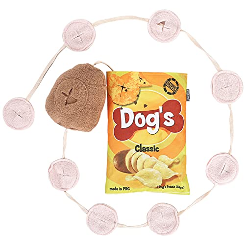 XNSHUN Hundespielzeug Intelligenz Schnüffelteppich Hund, Schnüffelspielzeug Intelligenzspielzeug, Waschbar Schnüffelndes Haustierspielzeug Für Puzzle Und Nahrungsinstinkttraining (Kartoffelchips) von XNSHUN
