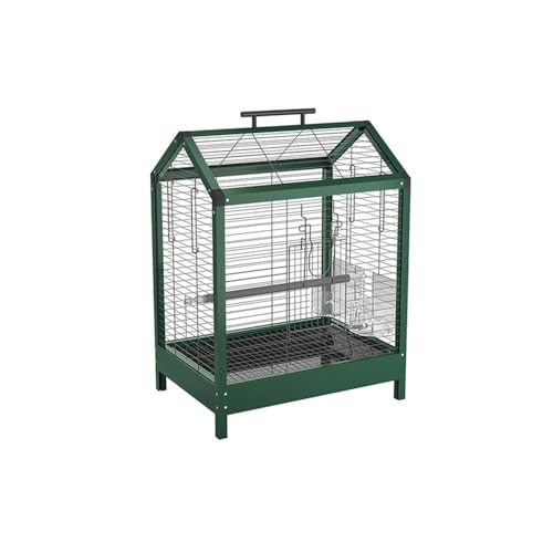 Vogelkäfig Wellensittich 22 Zoll hoher Vogelkäfig aus Metall, einstöckiger Ausstellungskäfig for Papageien, Kanarienvögel, Sittiche, Unzertrennliche, Finken, grün Vogelvoliere Transportkäfig Kanarien Vogelkäfig Wellensittich 22 Zoll hoher Vogelkäfig aus Metall, einstöckiger Ausstellungskäfig for Papageien, Kanarienvögel, Sittiche, Unzertrennliche, Finken, grün Vogelvoliere Transportkäfig Kanarien von XOVP-023
