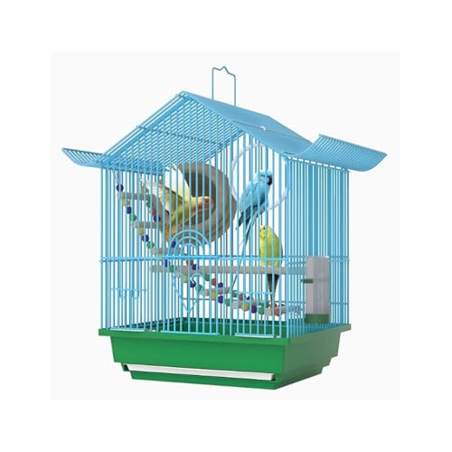 Vogelkäfig Wellensittich Bird Cage Ecological Special Household Large Luxury Cage Villa Vogelvoliere Transportkäfig Kanarien Großsittich(Blue) von XOVP-023