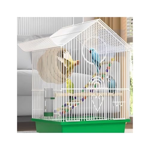 Vogelkäfig Wellensittich Bird Cage Ecological Special Household Large Luxury Cage Villa Vogelvoliere Transportkäfig Kanarien Großsittich(Weiß) von XOVP-023