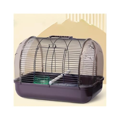 Vogelkäfig Wellensittich Bird Cage Parrot Cage Cage Special Out Pet Acrylic Home Takeaway Vogelvoliere Transportkäfig Kanarien Großsittich(Bruin) von XOVP-023
