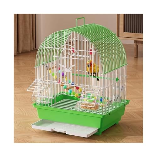 Vogelkäfig Wellensittich Bird Cage Parrot Cage Special Ecological Villa Large Home Use Vogelvoliere Transportkäfig Kanarien Großsittich(Green) von XOVP-023