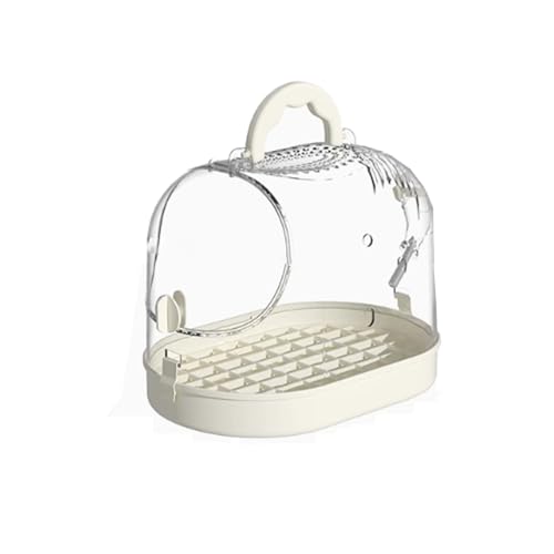Vogelkäfig Wellensittich Bird Cage Parrot Cage Take-Away Cage Home High-end Portable Transparent Viewing Special Outing Cage Vogelvoliere Transportkäfig Kanarien Großsittich(Weiß) von XOVP-023