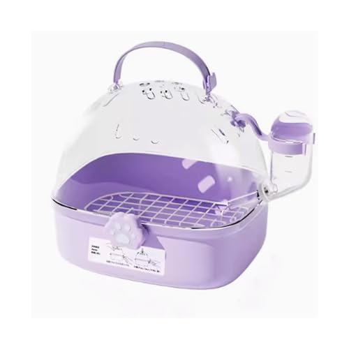 Vogelkäfig Wellensittich Bird Cage Parrot Cage Take-Away Cage Home Portable Transparent Viewing Cage Vogelvoliere Transportkäfig Kanarien Großsittich(Purple) von XOVP-023