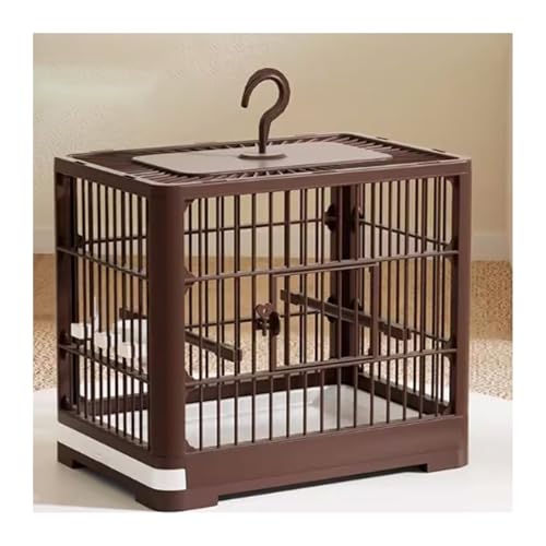 Vogelkäfig Wellensittich Bird Cage Parrot Home Large Bird Cage Breeding Special Portable Take-Out Viewing Cage Vogelvoliere Transportkäfig Kanarien Großsittich(Bruin) von XOVP-023