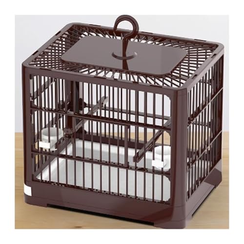 Vogelkäfig Wellensittich Bird Cage Parrot Home Large Bird Cage Breeding Special Portable Take-Out Viewing Cage Vogelvoliere Transportkäfig Kanarien Großsittich(Bruin) von XOVP-023