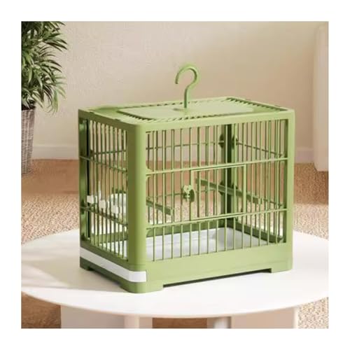 Vogelkäfig Wellensittich Bird Cage Parrot Home Large Bird Cage Breeding Special Portable Take-Out Viewing Cage Vogelvoliere Transportkäfig Kanarien Großsittich(Green) von XOVP-023