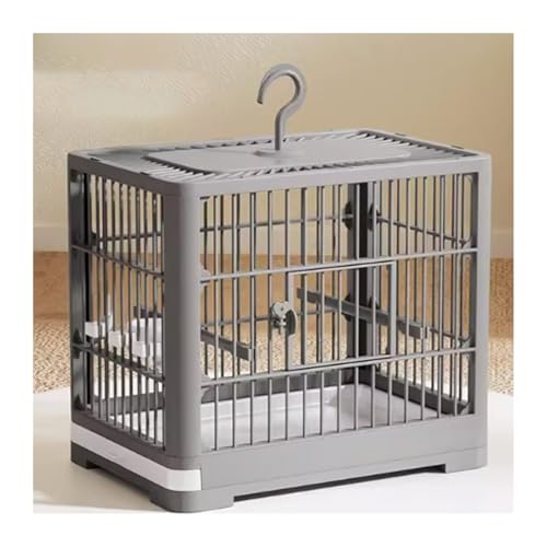 Vogelkäfig Wellensittich Bird Cage Parrot Home Large Bird Cage Breeding Special Portable Take-Out Viewing Cage Vogelvoliere Transportkäfig Kanarien Großsittich(Grigio) von XOVP-023