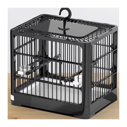 Vogelkäfig Wellensittich Bird Cage Parrot Home Large Bird Cage Breeding Special Portable Take-Out Viewing Cage Vogelvoliere Transportkäfig Kanarien Großsittich(Schwarz) von XOVP-023