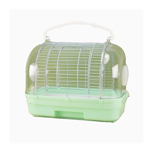 Vogelkäfig Wellensittich Bird Cage Parrot Outdoor Cage Horizontal Silk Outdoor Travel Special Small Portable Vogelvoliere Transportkäfig Kanarien Großsittich(Green) von XOVP-023