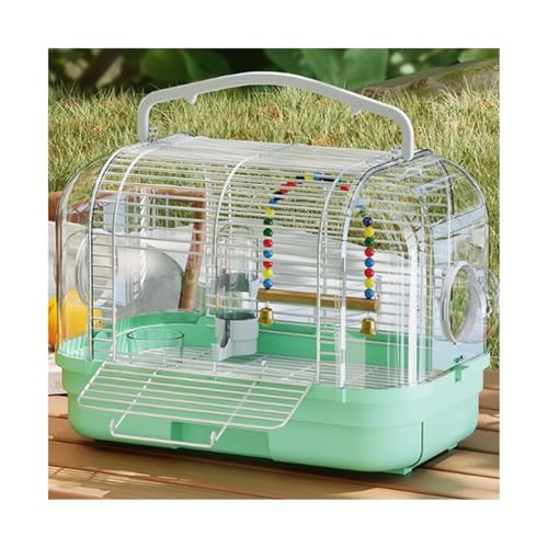 Vogelkäfig Wellensittich Bird Cage Parrot Outdoor Cage Outdoor Luxury Villa Special Small Portable Portable Bird Cage Vogelvoliere Transportkäfig Kanarien Großsittich(Green) von XOVP-023