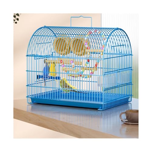Vogelkäfig Wellensittich Bird Cage Parrot Special Small Household Bird Cage Large Ecological Villa Vogelvoliere Transportkäfig Kanarien Großsittich(Blue) von XOVP-023
