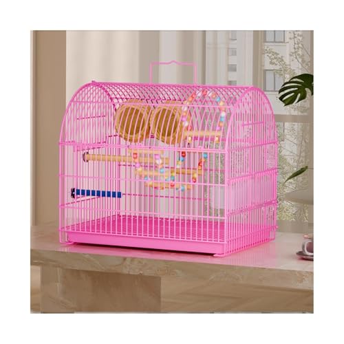 Vogelkäfig Wellensittich Bird Cage Parrot Special Small Household Bird Cage Large Ecological Villa Vogelvoliere Transportkäfig Kanarien Großsittich(Pink) von XOVP-023