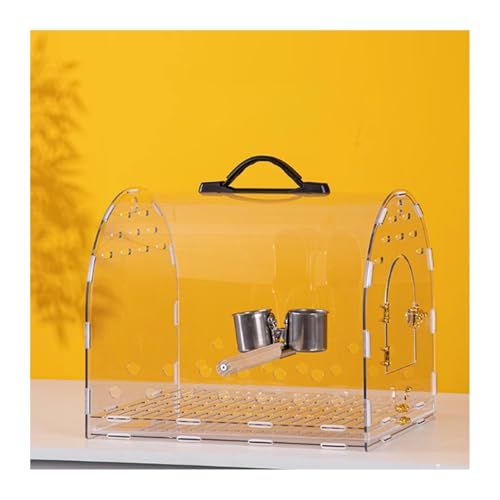 Vogelkäfig Wellensittich Bird Cage Transparent Parrot Cage Take-Out Cage Portable Take-Out Bag Out Cage Parrot Acrylic Special Vogelvoliere Transportkäfig Kanarien Großsittich(Groß) von XOVP-023