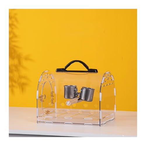 Vogelkäfig Wellensittich Bird Cage Transparent Parrot Cage Take-Out Cage Portable Take-Out Bag Out Cage Parrot Acrylic Special Vogelvoliere Transportkäfig Kanarien Großsittich(Klein) von XOVP-023