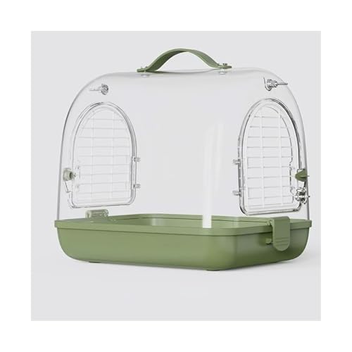 Vogelkäfig Wellensittich Highly Transparent Acrylic Ornamental Cage Parrot Outing Cage Outdoor Portable Bird Cage Vogelvoliere Transportkäfig Kanarien Großsittich(A) von XOVP-023