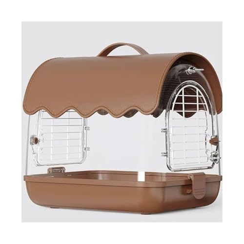 Vogelkäfig Wellensittich Highly Transparent Acrylic Ornamental Cage Parrot Outing Cage Outdoor Portable Bird Cage Vogelvoliere Transportkäfig Kanarien Großsittich(B) von XOVP-023