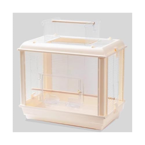Vogelkäfig Wellensittich Parrot Bird Cage Acrylic Transparent Ecological Bird Cage Luxury Villa Cage Special Large Cage Vogelvoliere Transportkäfig Kanarien Großsittich(Off White) von XOVP-023