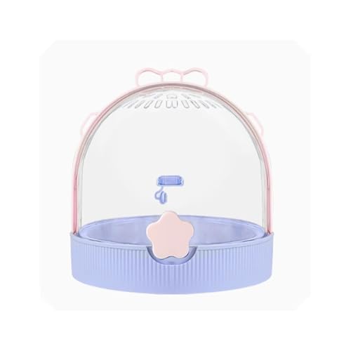 Vogelkäfig Wellensittich Parrot Bird Cage Portable Small Portable Breathable Bird Cage for Walking Vogelvoliere Transportkäfig Kanarien Großsittich(Blue-Purple) von XOVP-023
