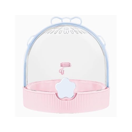 Vogelkäfig Wellensittich Parrot Bird Cage Portable Small Portable Breathable Bird Cage for Walking Vogelvoliere Transportkäfig Kanarien Großsittich(Pink) von XOVP-023
