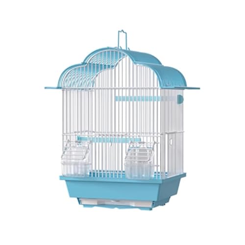 Vogelkäfig Wellensittich Parrot Bird Cage Small Bird Special Bird Cage Home Large Ecological Villa Vogelvoliere Transportkäfig Kanarien Großsittich(Blue,Big) von XOVP-023