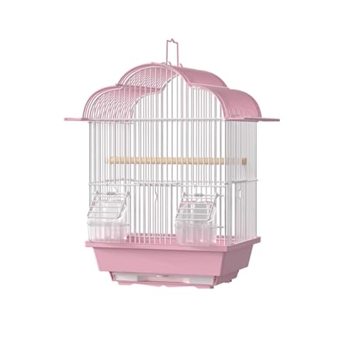 Vogelkäfig Wellensittich Parrot Bird Cage Small Bird Special Bird Cage Home Large Ecological Villa Vogelvoliere Transportkäfig Kanarien Großsittich(Pink,Big) von XOVP-023