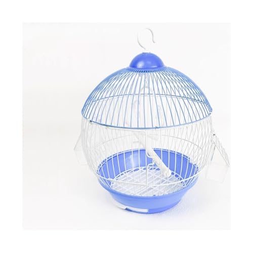 Vogelkäfig Wellensittich Parrot Bird Cage Small Villa Metal Roof Ornamental Cage Iron Breeding Bird Cage Vogelvoliere Transportkäfig Kanarien Großsittich(Blue) von XOVP-023