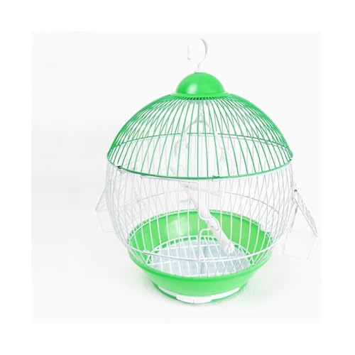 Vogelkäfig Wellensittich Parrot Bird Cage Small Villa Metal Roof Ornamental Cage Iron Breeding Bird Cage Vogelvoliere Transportkäfig Kanarien Großsittich(Green) von XOVP-023