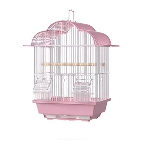 Vogelkäfig Wellensittich Parrot Bird Cage Special Bird Cage Home Large Ecological Villa Vogelvoliere Transportkäfig Kanarien Großsittich(Pink) von XOVP-023